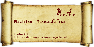 Michler Azucséna névjegykártya